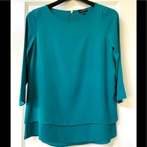 DONATED - Tunic Blouse w/ Gold Zipper Back Detail